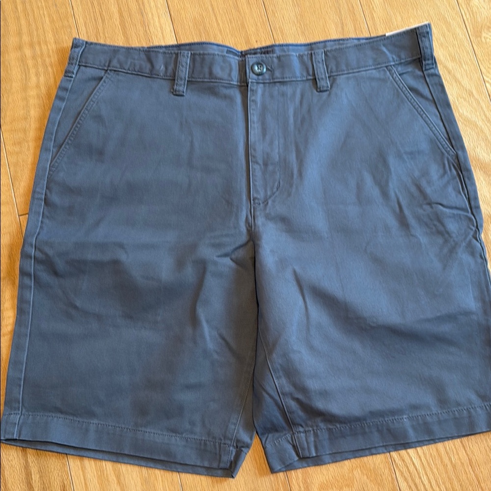 Gray Flat Front Shorts